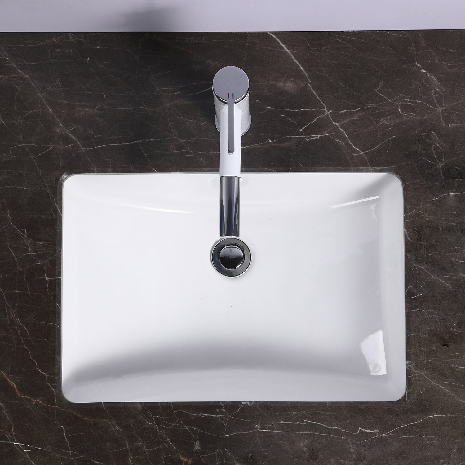 Chaozhou factory cheap ceramic rectangular undermount bathroom sink washbasin