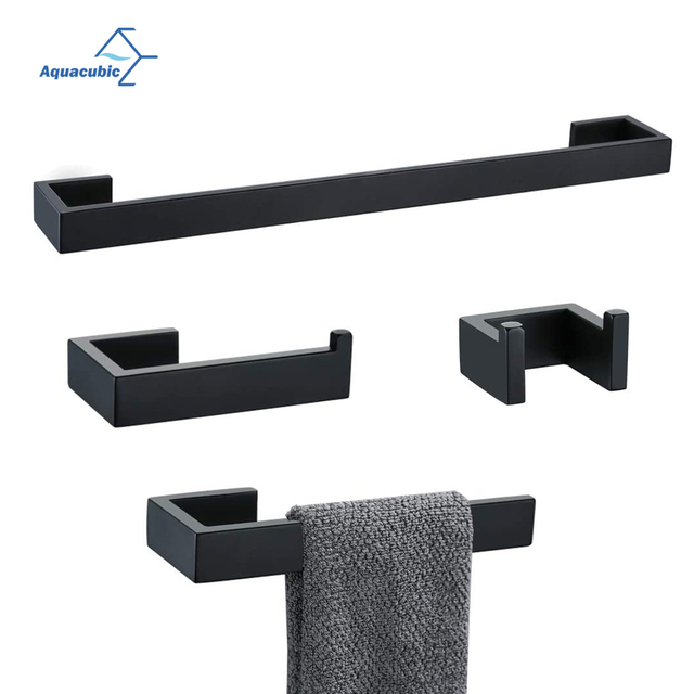 High Quality SUS304 Stainless Steel Bathroom Hardware Set Robe Hook Towel Rail Rack Bathroom Accessories