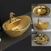 Ceramic oval bathroom sinks white or gold wash basin bathroom vanities sinks
