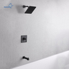 High Pressure Rainfall Shower Faucet Sets Complete Bathroom Bathtub Bath Black Shower System Faucet Set