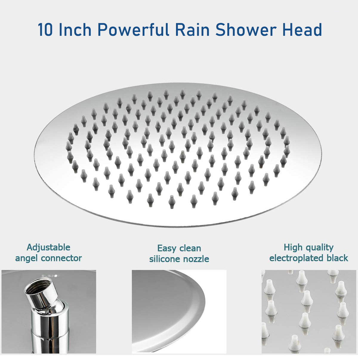 Luxury Bathroom Concealed Brass 10 Inch Shower System Set and Thermostatic Mixer valve