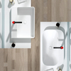 Semi Recessed White Ceramic Art Wash Basin Sink Bathroom Cabinet Above Counter Basin