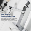 Simple Single Hole Countertop Mount Chrome Plated Square Bathroom Faucet 304 Stainless Steel Basin Faucet