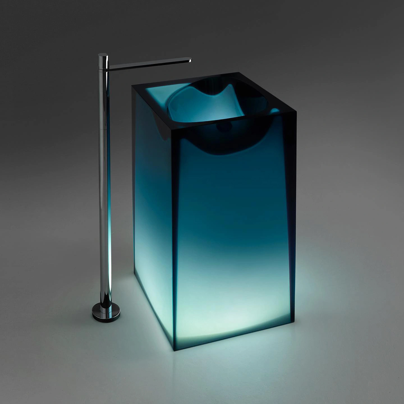 Pedestal sink solid surface hand wash basin resin floor standing washbasin