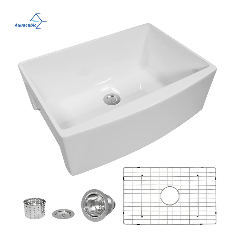 30 inch Fireclay Ceramic Porcelain farmhouse sink porcelain butler sink kitchen sinks