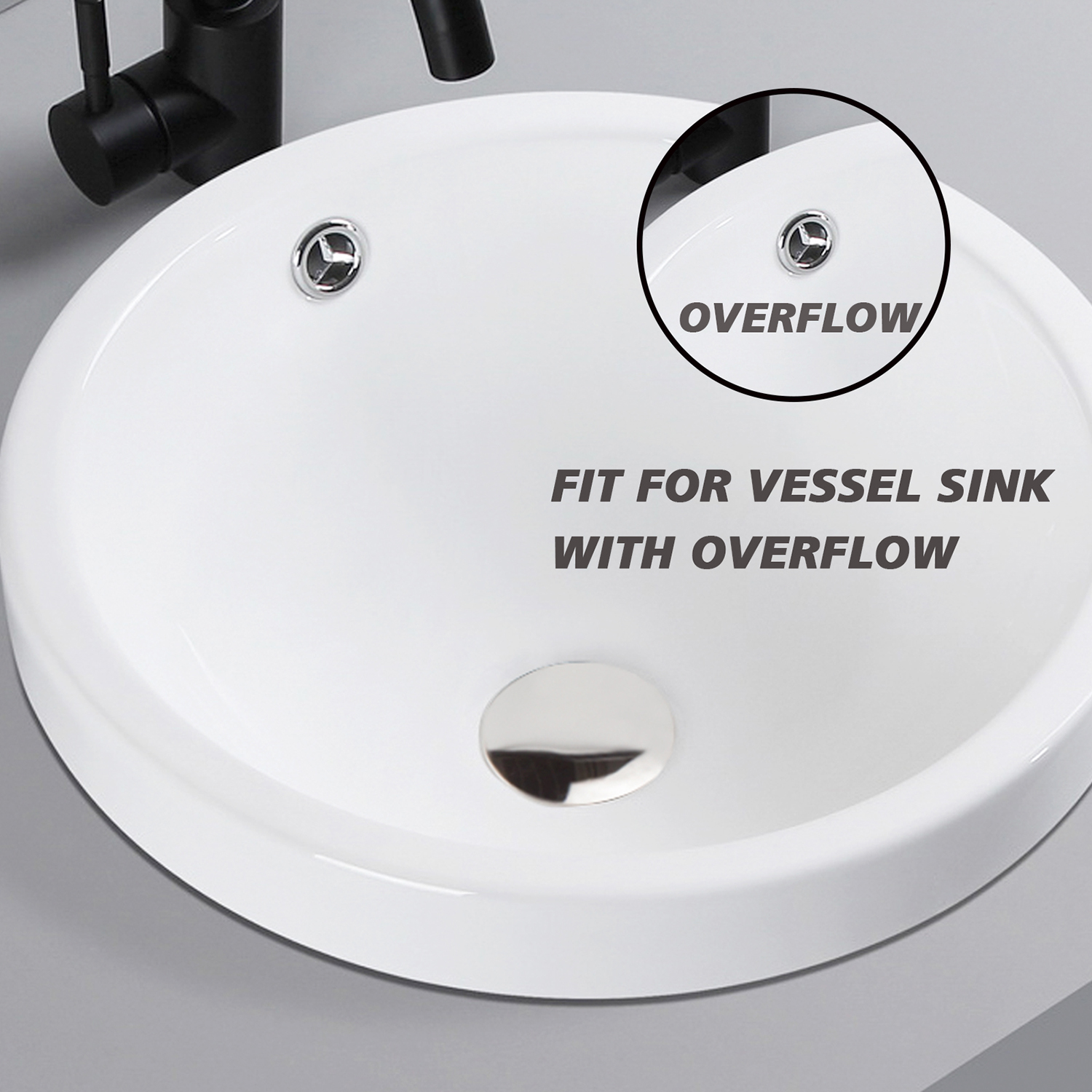 Chrome Finish Solid Brass Bathroom Sink Drain without Overflow
