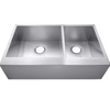 33 Inch 304 Stainless Steel Handmade Undermount Kitchen Sink with Double Bowl