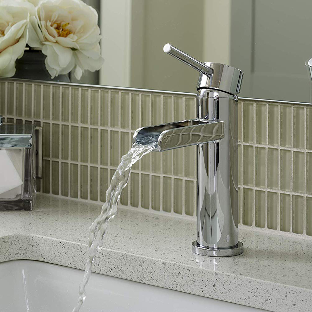 High Quality CUPC Certified Waterfall Spout Lavatory Washroom Bathroom Sink Faucet Mixer Tap