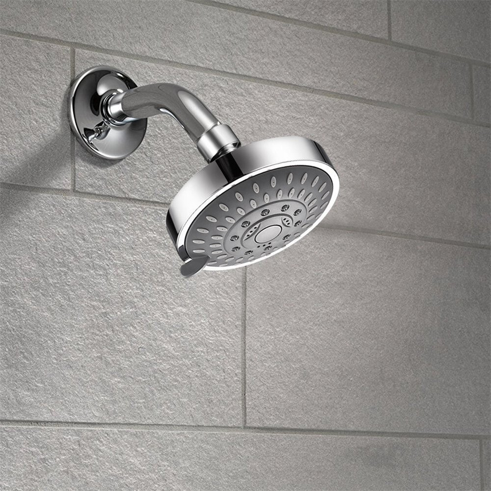 Aquacubic Shower Head Rainfall Fixed Showerhead High Pressure 4 inch Round Overhead Spray with Swivel Ball