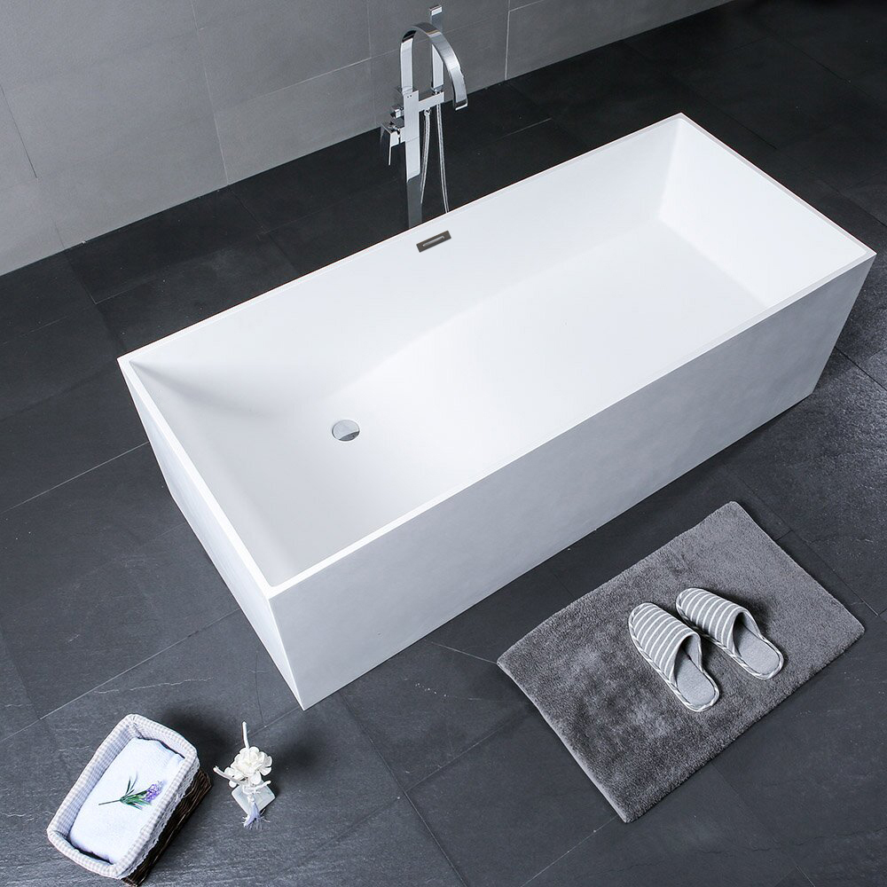 Custom Modern Freestanding Tub North America Luxury Bathtub White Acrylic Soak Bathtub