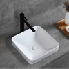 Modern Bathroom White Square Porcelain Ceramic Drop in Basin