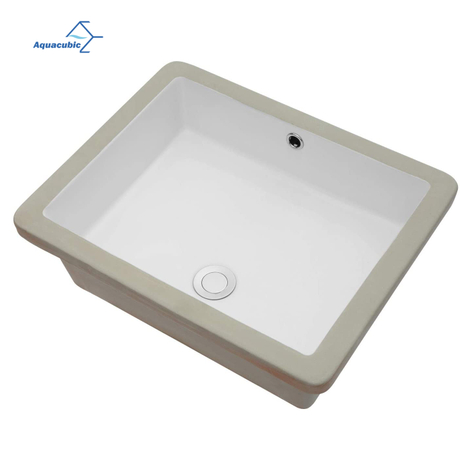 Aquacubic High Standard CUPC Ceramic Rectangular Undermount Lavatory Wash Basin