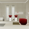 Red Resin Wash Basin Solid Surface Bathroom hand Basins Bathroom Sink with Marble Pattern