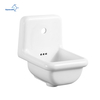 Aquacubic Ceramic Wall-Mount Laundry Utility Sink with 1.5-Inch Faucet Spacing