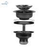 Aquacubic Kitchen Sink Strainer and Stopper Combo Basket Replacement for Standard 3-1/2 inch Drain