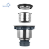 3-1/2 Inch Gunmetal Grey Kitchen Sink Drain Strainer Assembly Kit with Removable Deep Basket & Water Stopper Sealing Lid
