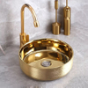 China Designer Luxury Colorful Sanitary Wares Electroplated Counter Bowl Wash Basin Bathroom Sink Art Basin