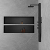 Hot Sale Large 48 inch Black Bathroom Decoration Recessed Shower Niche Metal Niche