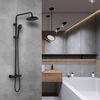 Chinese Manufacturer Bathroom Sliding Column Brass Hot Cold Bath Faucet Rain Shower System Faucet Set