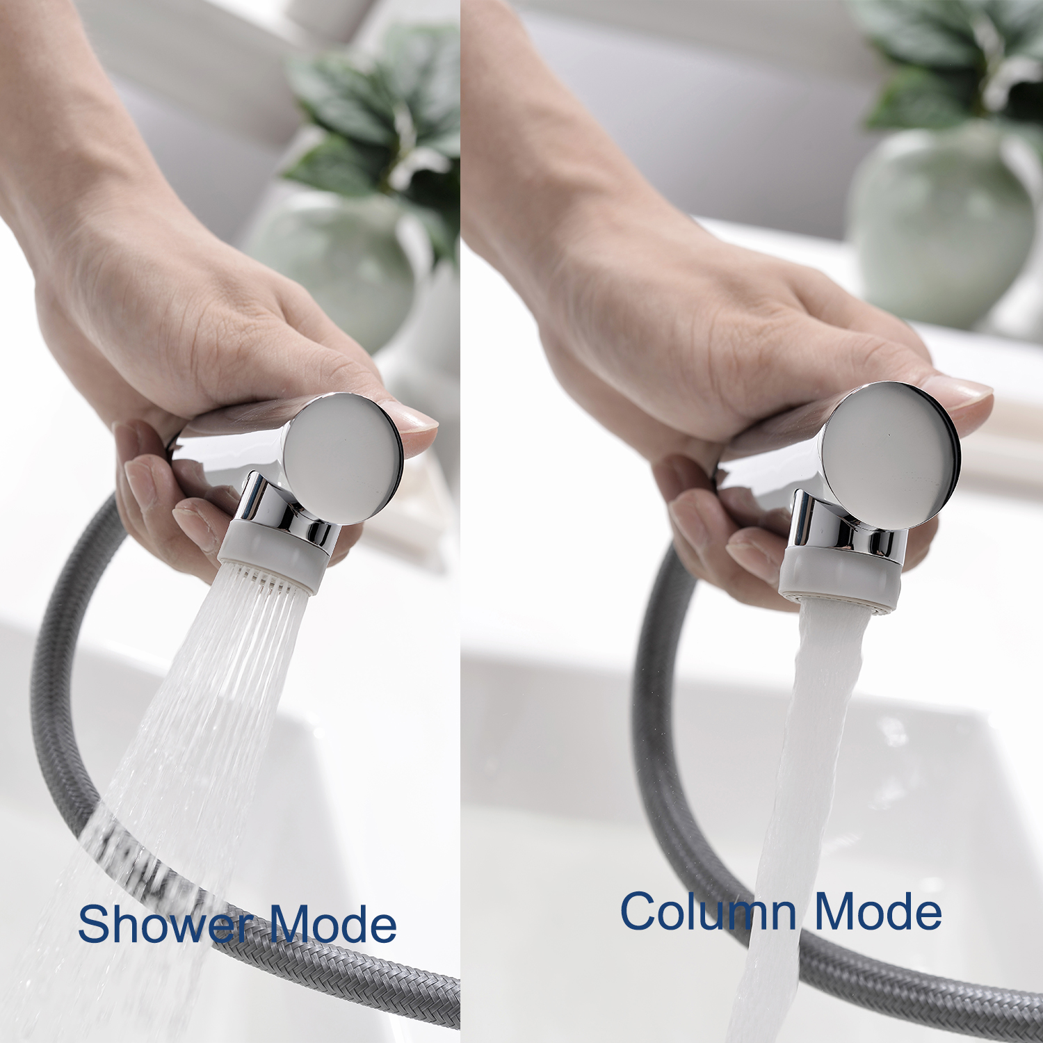 Hot Sales Long Neck Hose Bathroom Faucet With pull out sprayer