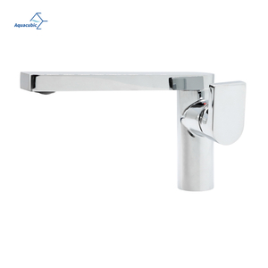 Modern Brass Chrome Bathroom Mixer Tap Deck Mount Single Handle Basin Faucet