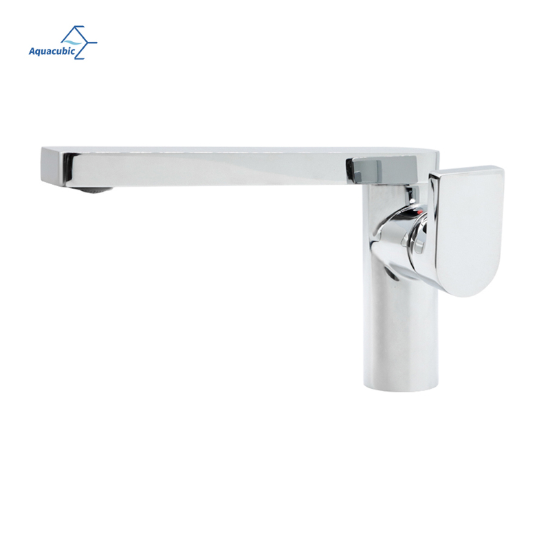 Modern Brass Chrome Bathroom Mixer Tap Deck Mount Single Handle Basin Faucet