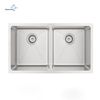 Factory Price Customization High Quality Handmade 304 Stainless Steel Double Bowl Kitchen Sinks Manufactured in Thailand