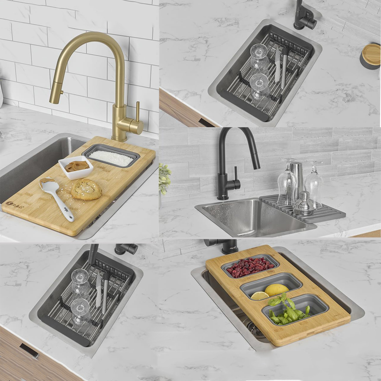 High Quality Small Single Bowl 304 Stainless Steel No Tariff Deep Wash Counter 15 Inch Kitchen Sink Ship from Thailand