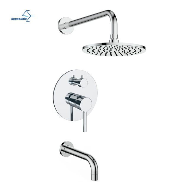 Classic Style In-Wall Brass Bath Mixer Shower Mixer Faucet CUPC Health Rain Shower Faucet