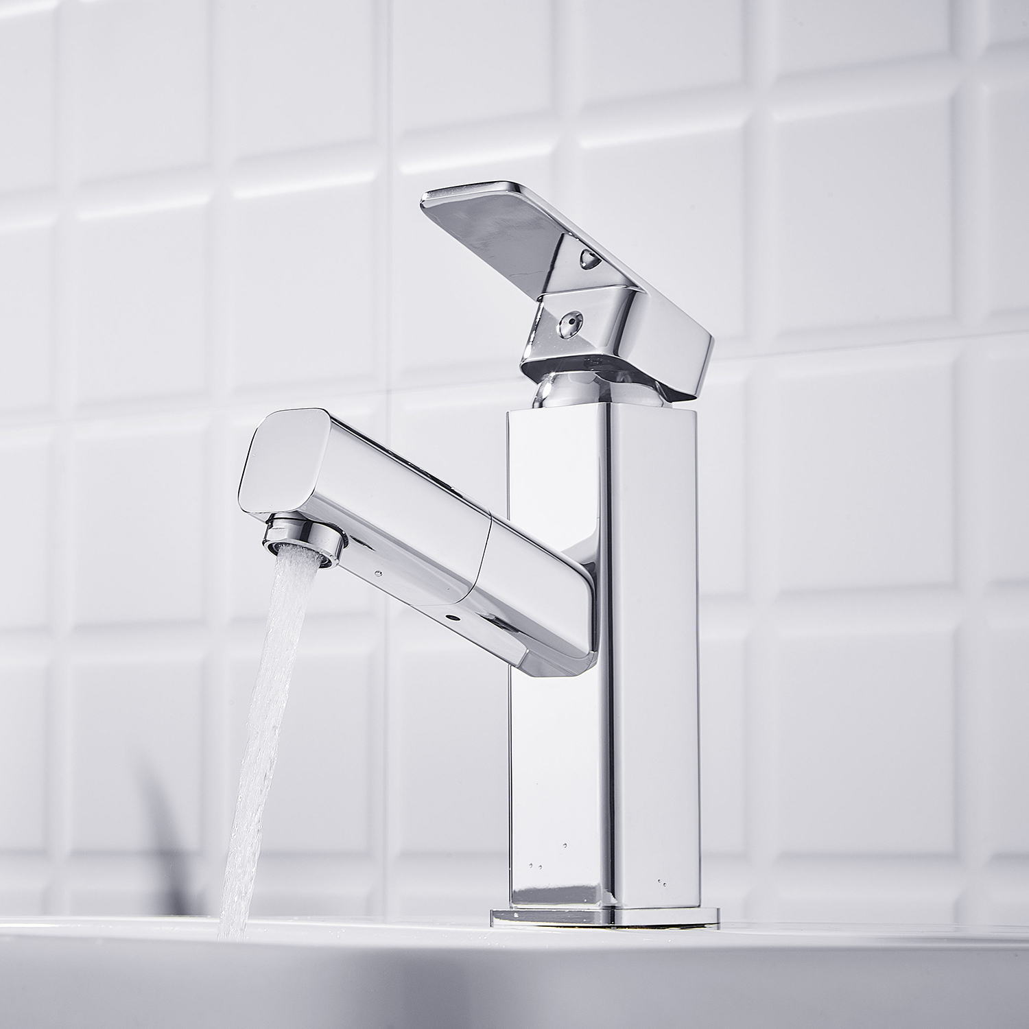 High Quality Bathroom Brass Body Single Handle Hot Cold Water Faucet Wash Basin Tap Waterfall Bathroom Faucet