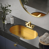 Factory Customized Size Stainless Steel Undermount Water Basin Oval Single Bowl Bathroom Sink