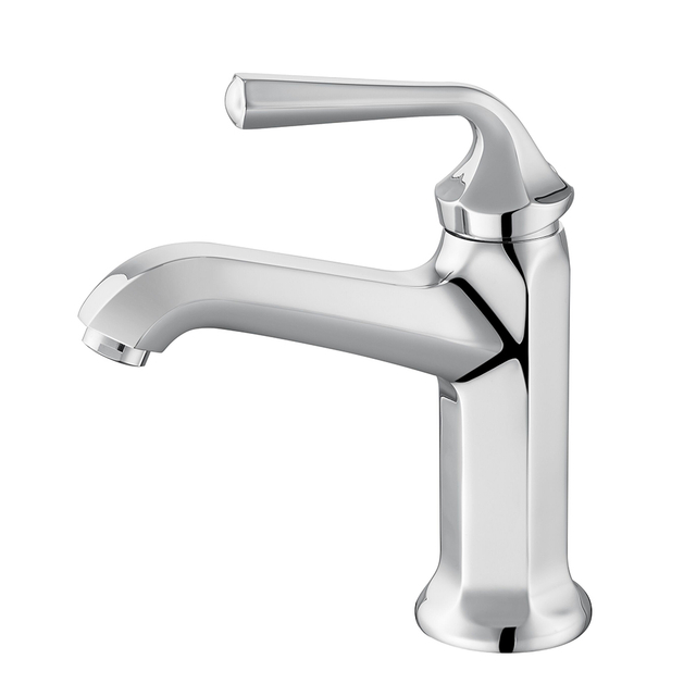 Modern Diamond cutting design One Handle Polished Chrome Antique Bath Vanity Sink Faucet with CUPC
