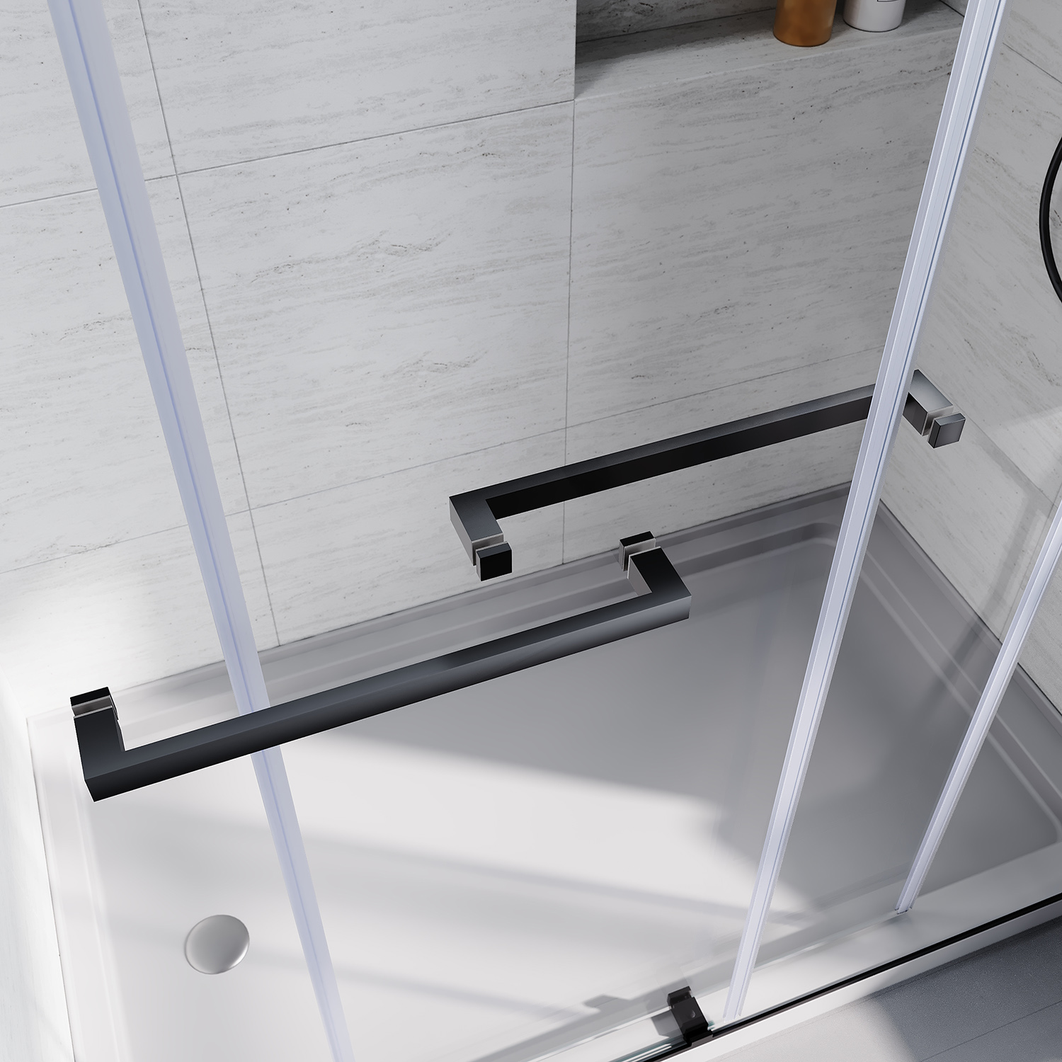 OEM ODM Frameless Shower Room Double Sliding Tempered Glass Stainless Steel Shower Door for Bath Tub