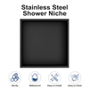 Factory Wholesales Matte Black Shower Niche Bathroom Wall Mounted Niche Shampoo Shelf