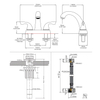 Lead-Free cUPC Lavatory Faucet Mixer Double Handle Tap Deck Mounted with Drain
