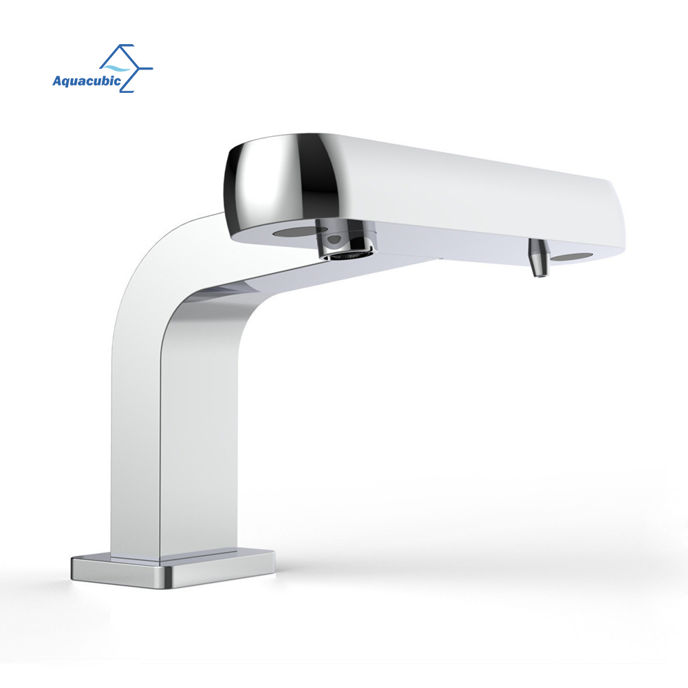 Commercial-Grade Touchless Sensor Bathroom Faucet - ADA Compliant Chrome Finish, 0.5 GPM Water Saving, Dekc Mount