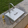 21 Inch 304 Stainless Steel Drop-In Bar Sink with Faucet & Dust Cover - UPC Certified for Restaurant/Outdoor Kitchen