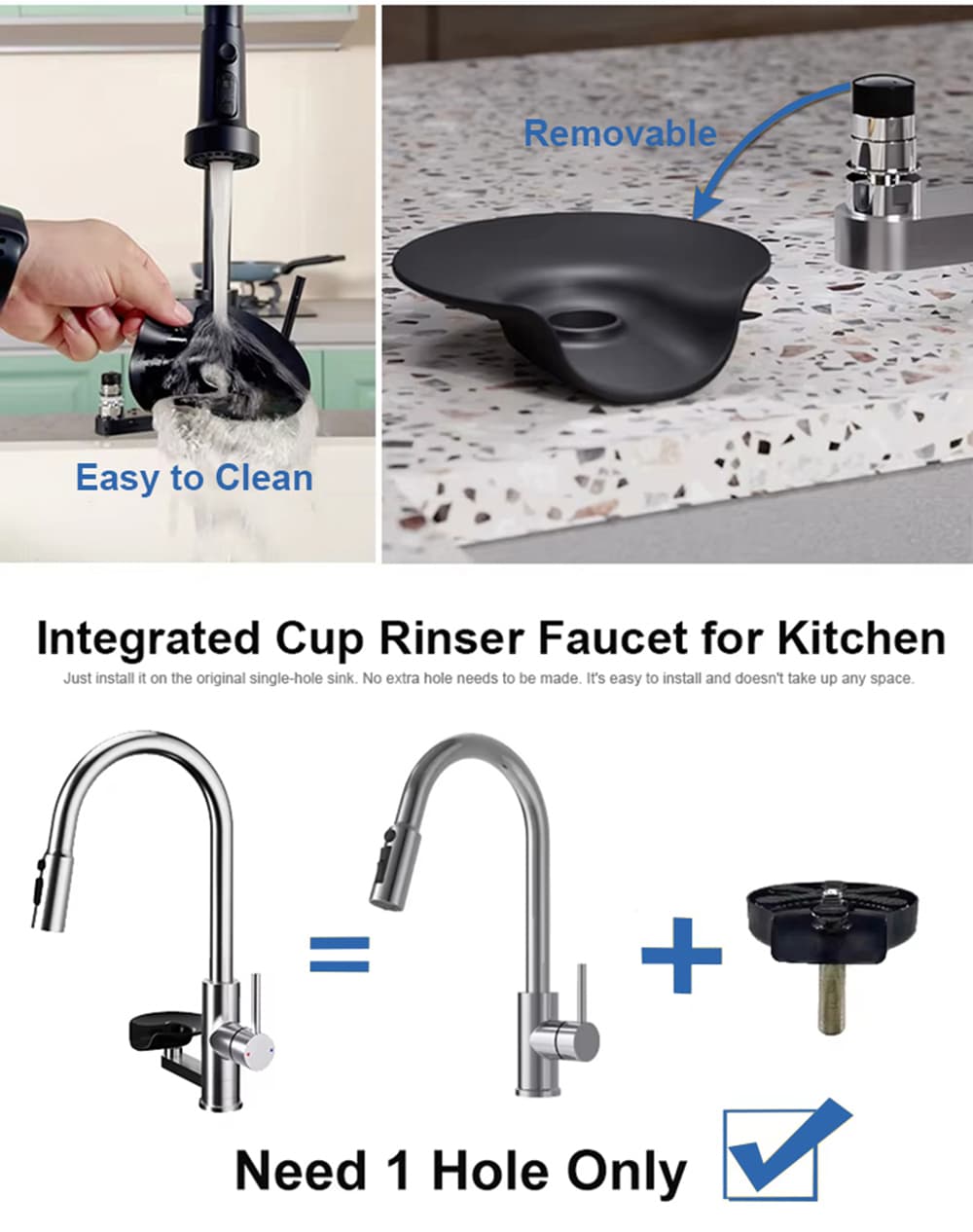 Kitchen Faucet with cup washer (2)