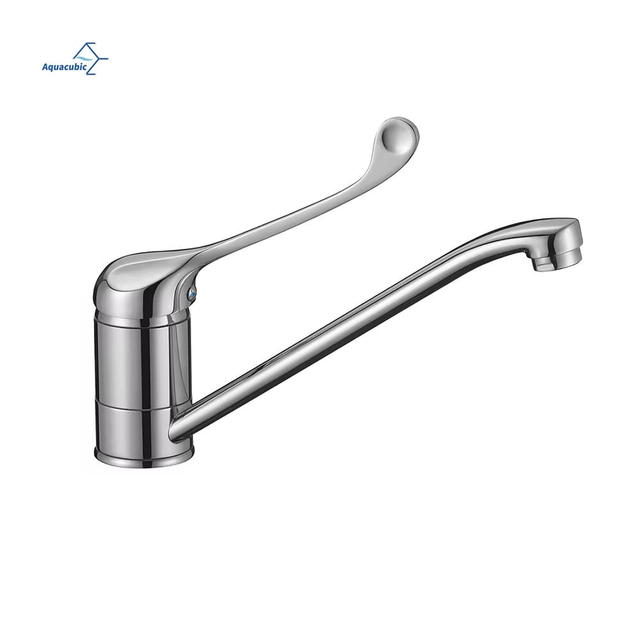 ADA-Compliant Medical Elbow Faucet – Chrome-Plated Brass Hands-Free Basin Mixer for Hospitals & Clinics