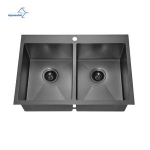 Black Stainless steel Single Bowl Topmount Kitchen Sink