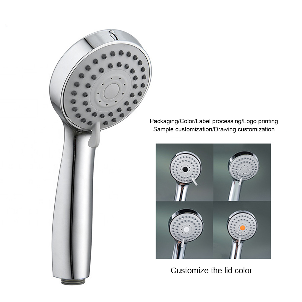 Detachable High Pressure 3 Modes Transparent Chrome Shower Head ABS Filtered Handheld Shower Head