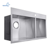Factory Customized Drop in Stainless Steel Handmade 33 inch Double Basin Topmount Kitchen Sink with Faucet 
