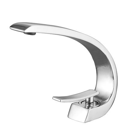Stainless Steel Single Hole Brushed Chrome Toilet Bathroom Basin Faucet