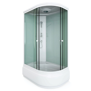 Side Opening Door Walk In Corner Steam Shower Enclosure with Glass Sliding Door