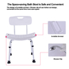 Hot Sales Bathroom Equipment Adjustable Aluminum Round Bath Chairs Shower Stool with bracket for Elderly