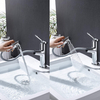 Aquacubic Multifunctional Single Hole Three Water Flow Modes Bathroom Faucet with Pull Out Sprayer