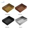 Modern Design Hotel Decoration Rectangle Bathroom Wash Hand Basins Counter 304 Stainless Steel Sink