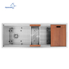 Aquacubic Large 42 Inch Undermount Workstation Sinks 304 Stainless Steel Kitchen Sink with Ledge