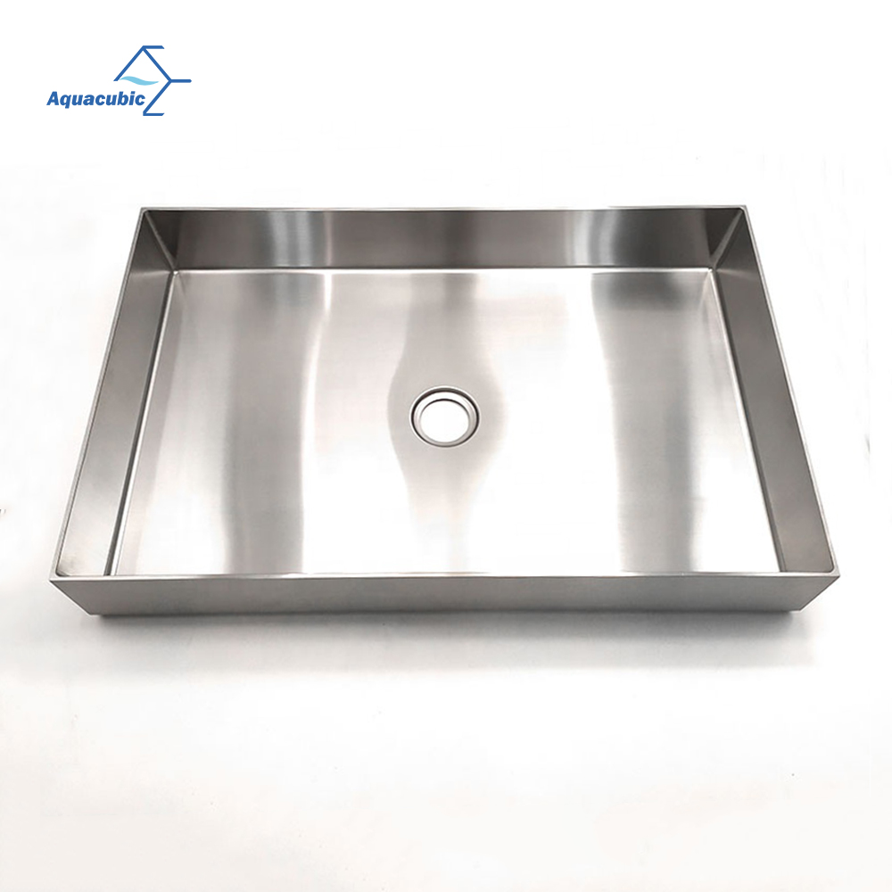 Fashion Stainless Steel Nano Rectangle Bathroom Above Counter Wash Art Basin