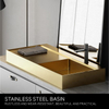 Hotel luxury design gold brushed SS304 bathroom sink hand wash basin outdoor sink